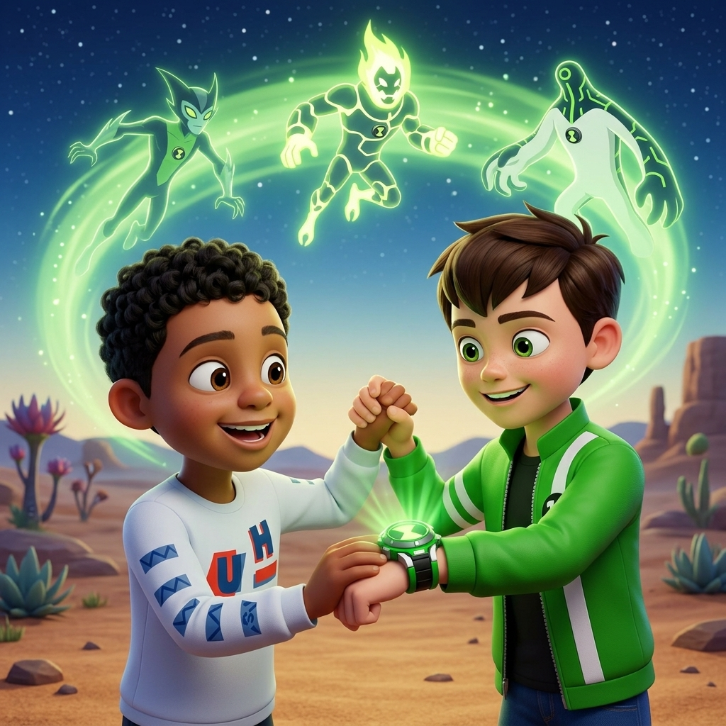 Ben's Alien Adventure Friends — scene from the story