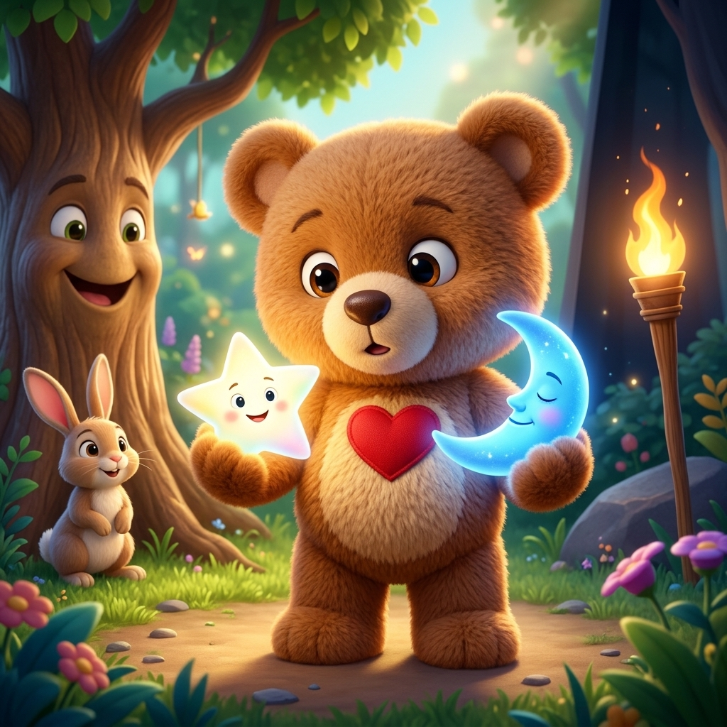 Teddy Finds Opposites! — scene from the story