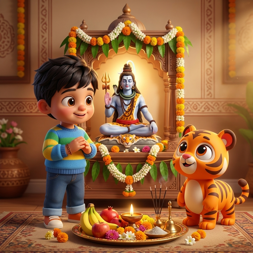 Aarav And Zippy's Shivratri — scene from the story