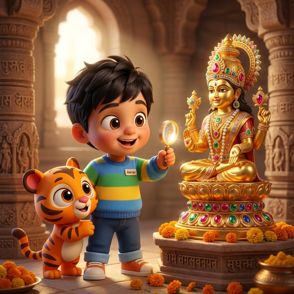 Aarav And Zippy's Golden Mystery — scene from the story