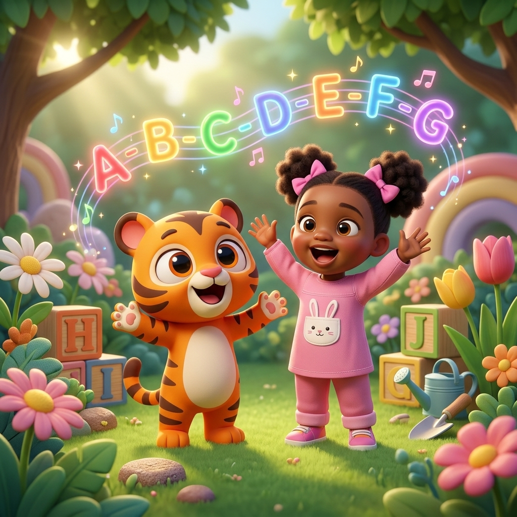 ABCs In The Garden — scene from the story
