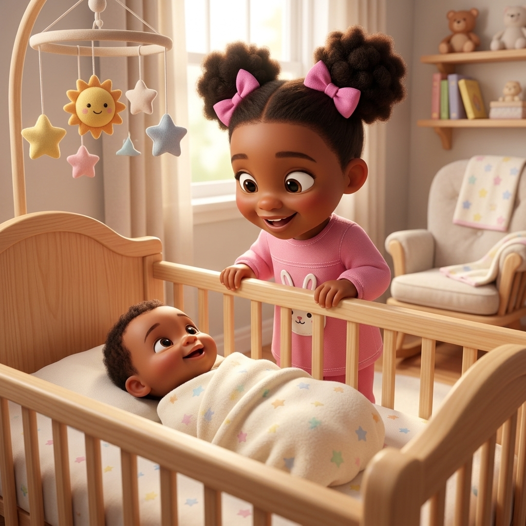 Peek! Baby Smiles Back! — scene from the story