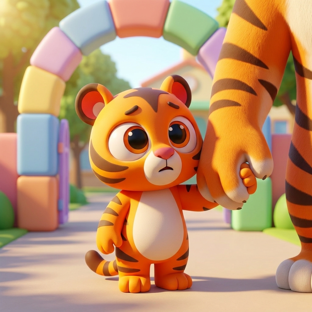 Daddy's Loving Hand — scene from the story