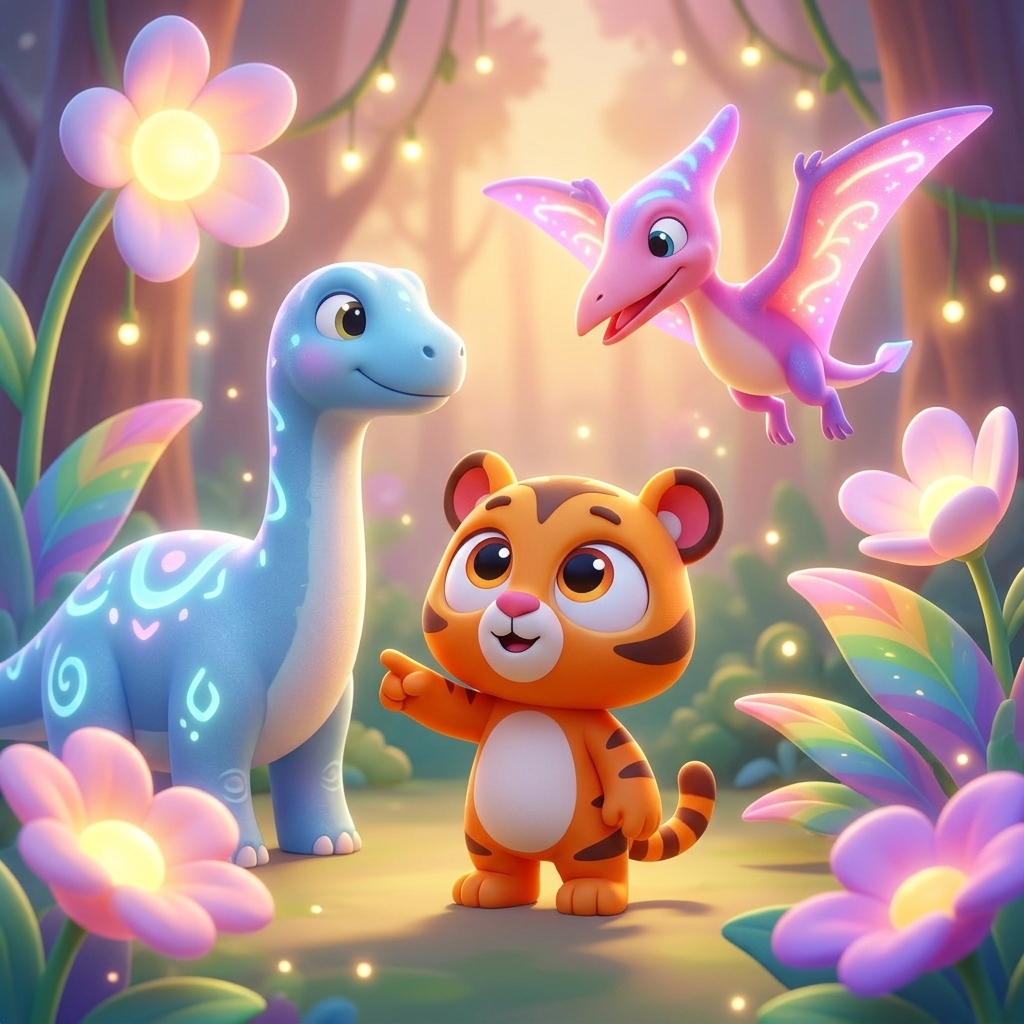 Zippy Finds Magical Dinosaurs — scene from the story