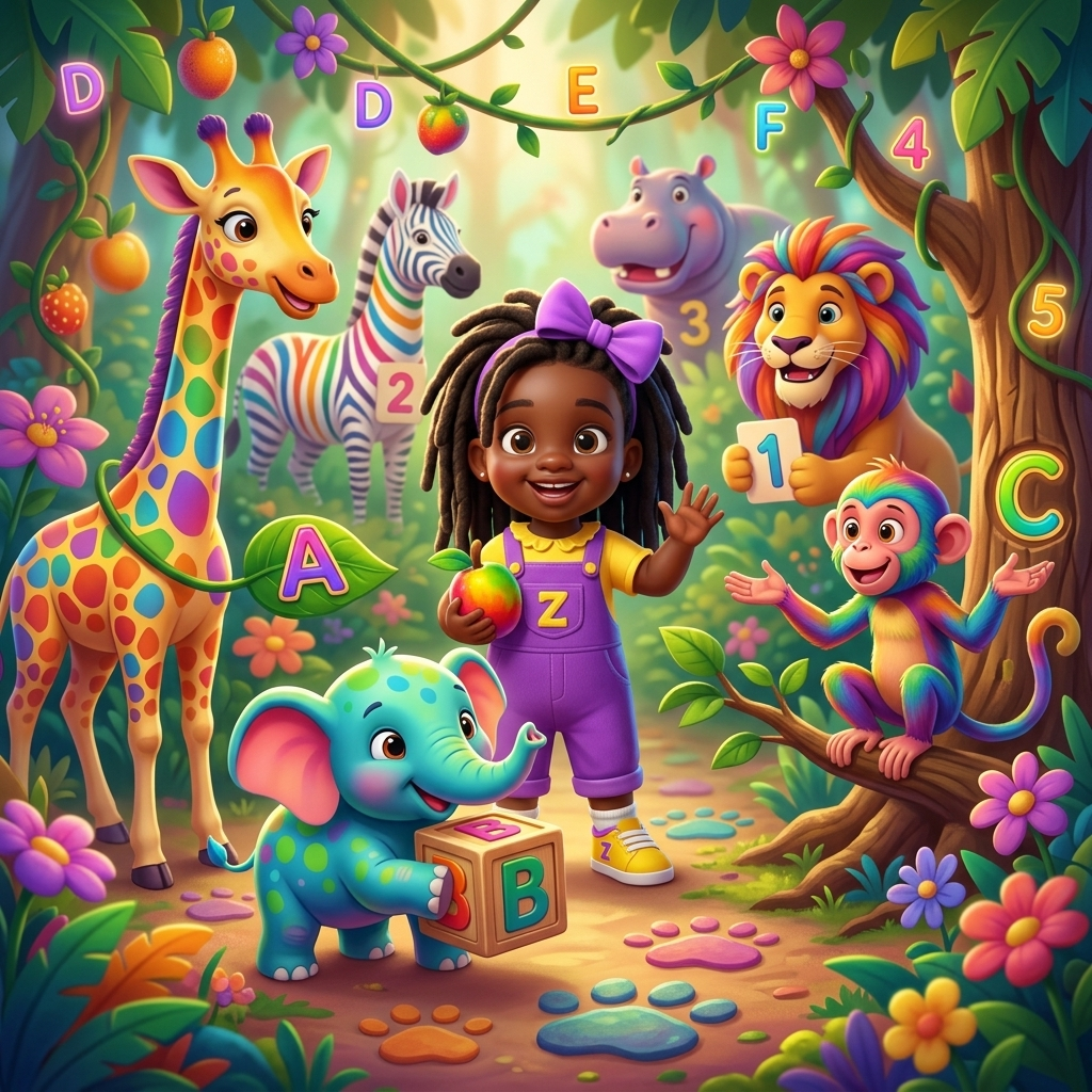 Zaiya's Colorful Jungle Adventure — scene from the story
