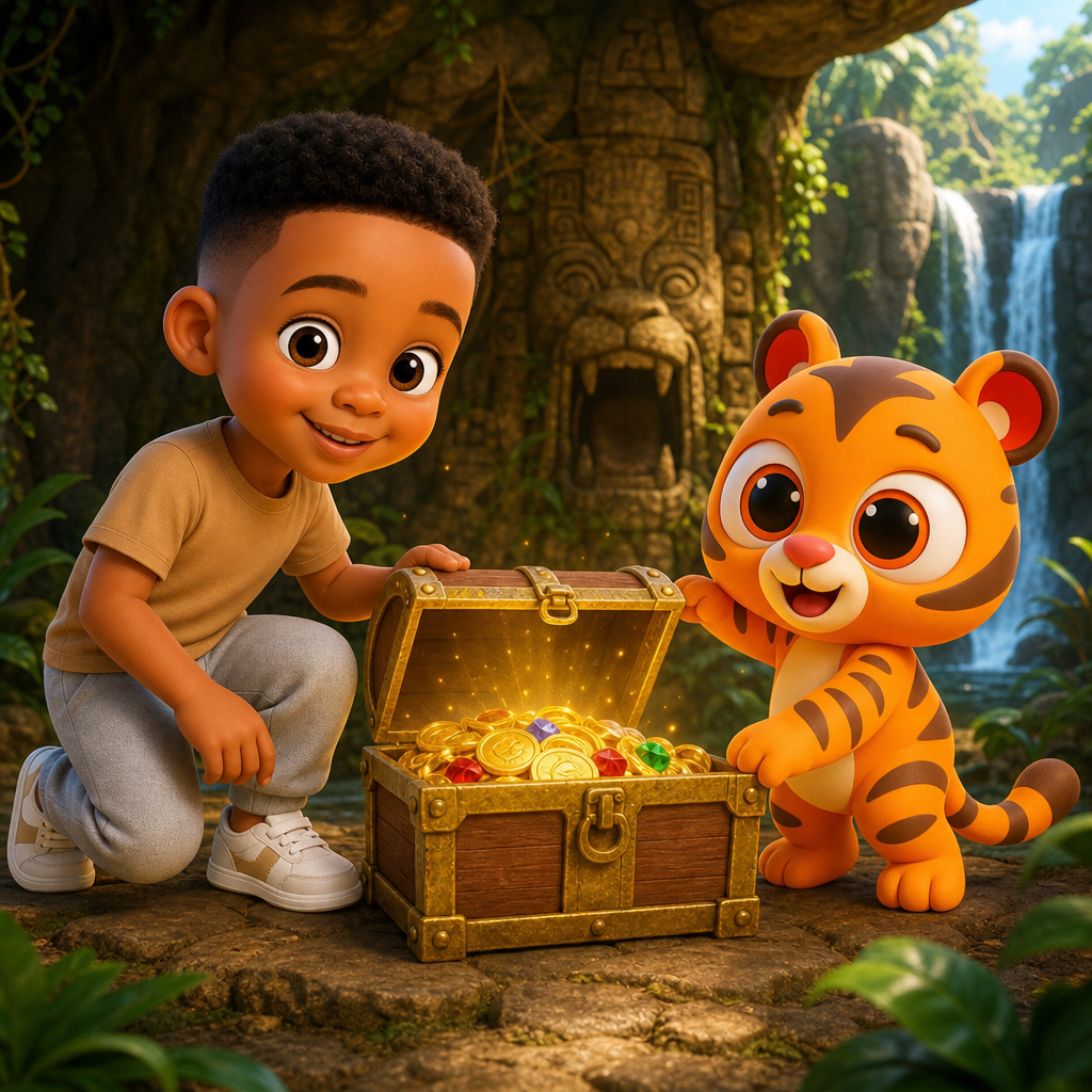 Melvynn and Zippy's Roaring Treasure — scene from the story