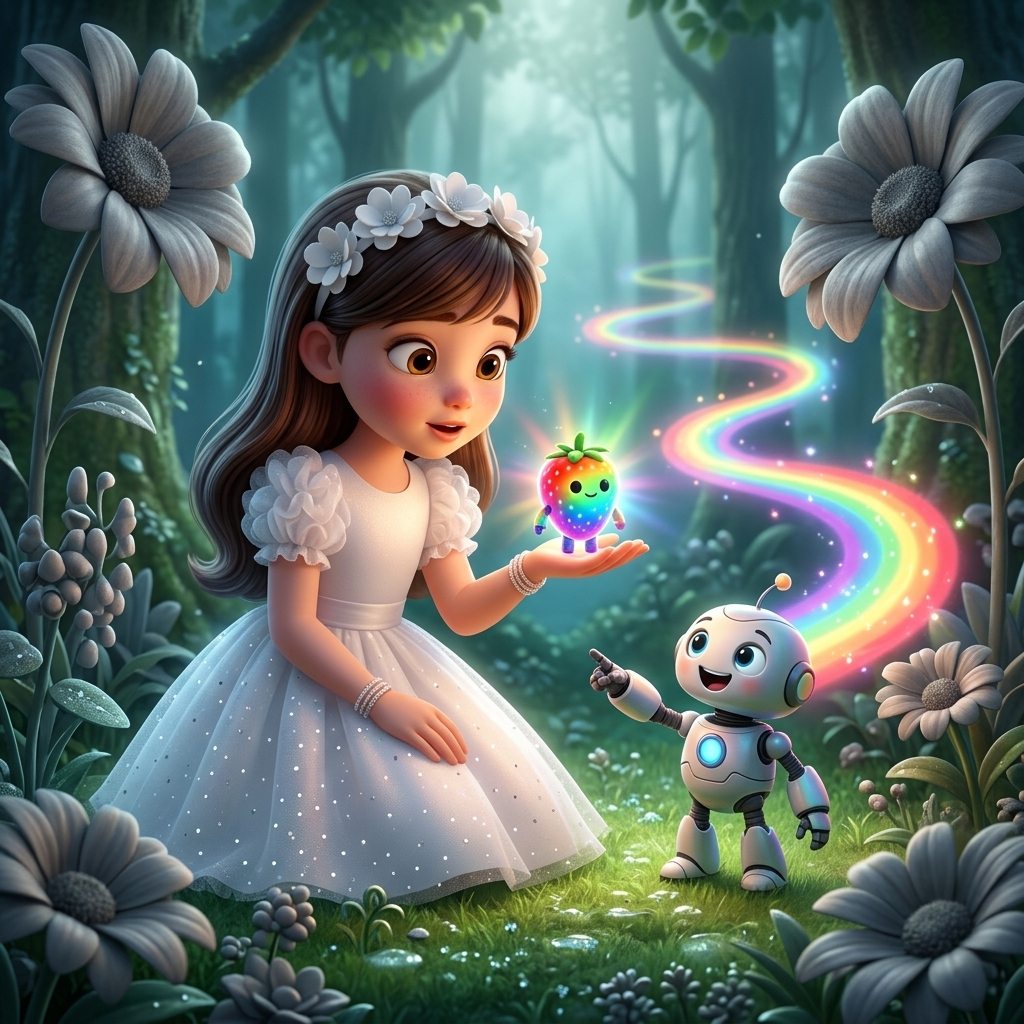 Sara's Rainbow Robot Quest — scene from the story