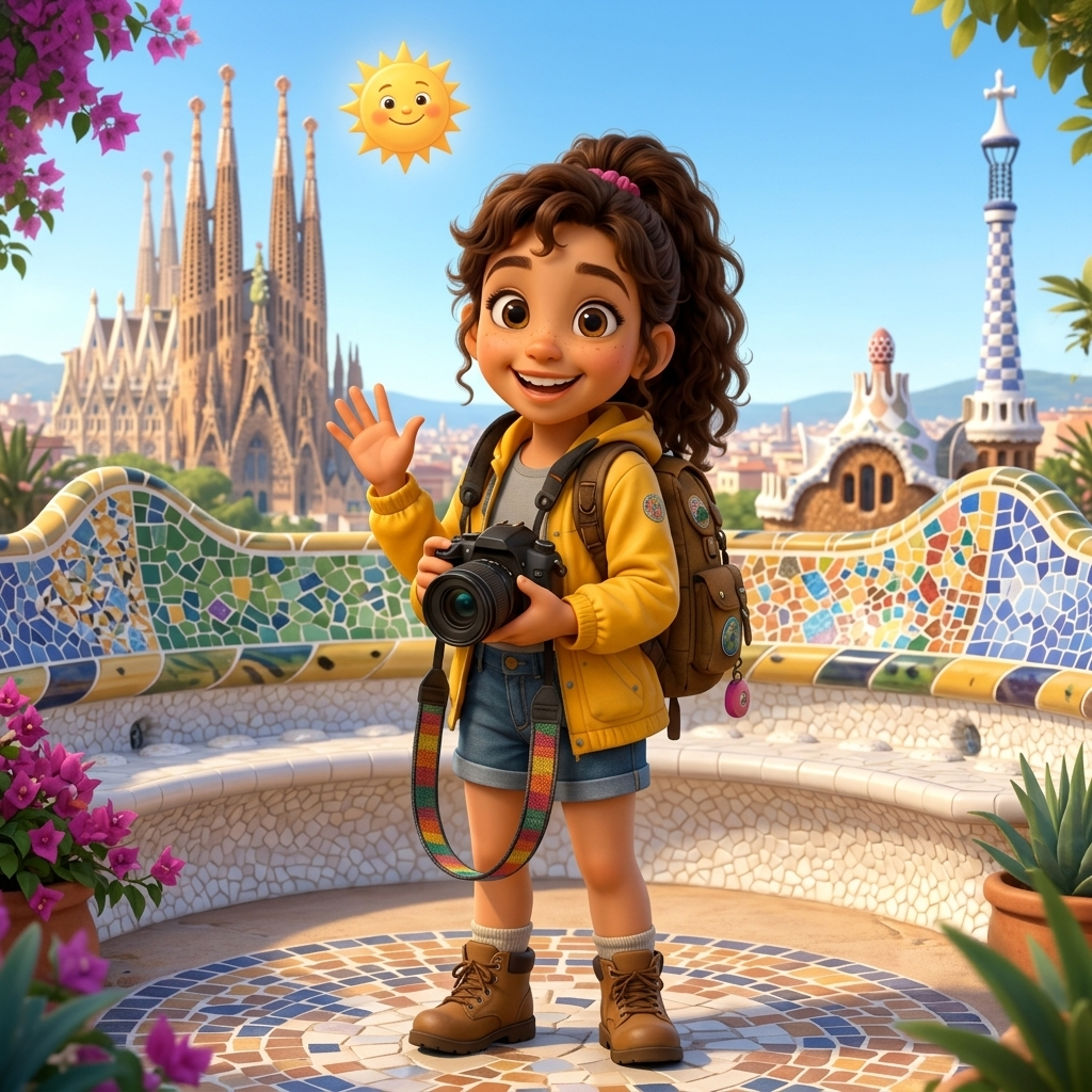 Lola Explores Barcelona! — scene from the story