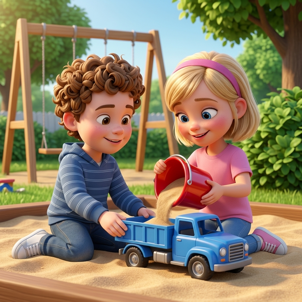 Sharing Makes Friends Happy — scene from the story
