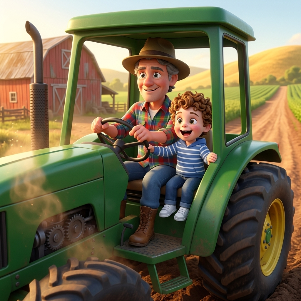 Blazing's Big Tractor Ride — scene from the story
