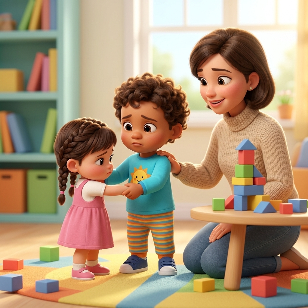 J Learns To Be Kind — scene from the story