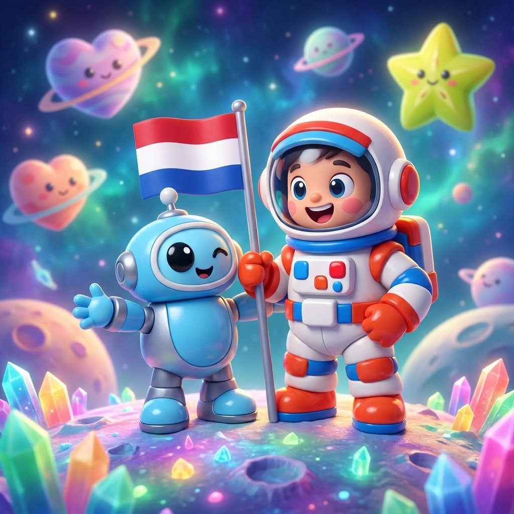 Moon Adventure With Friends — scene from the story