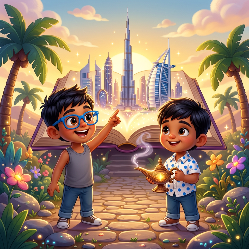 Debojit's Dubai Adventure! — scene from the story