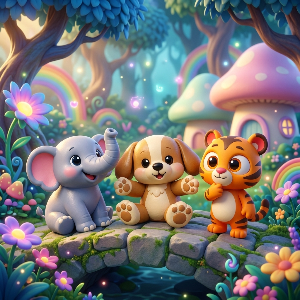 Tiny Adventure Friends — scene from the story