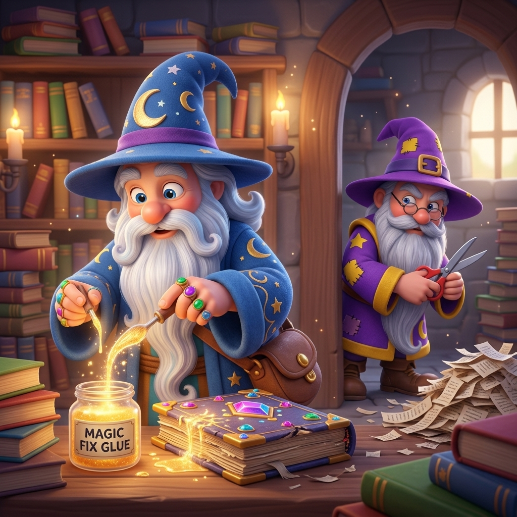 The Wizard's Magic Fix — scene from the story