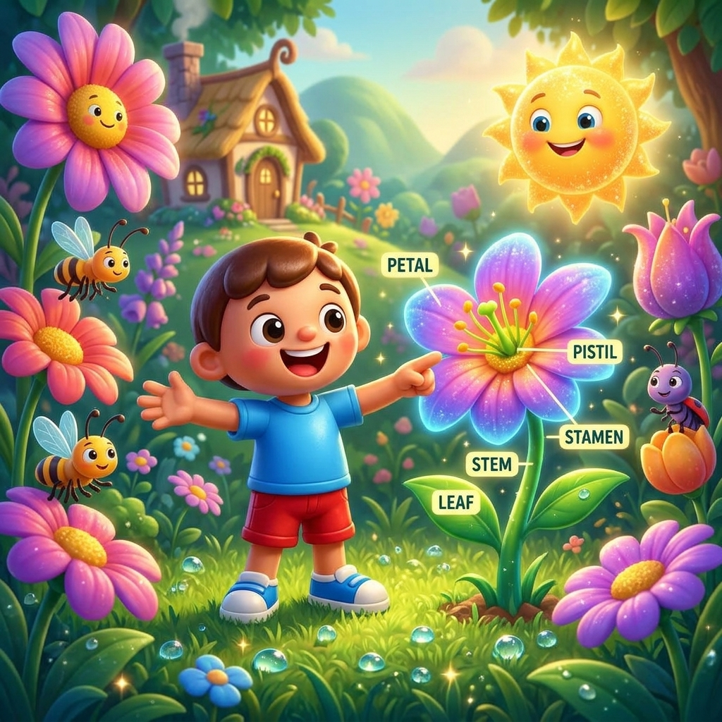 Flower Parts Are Fun! — scene from the story