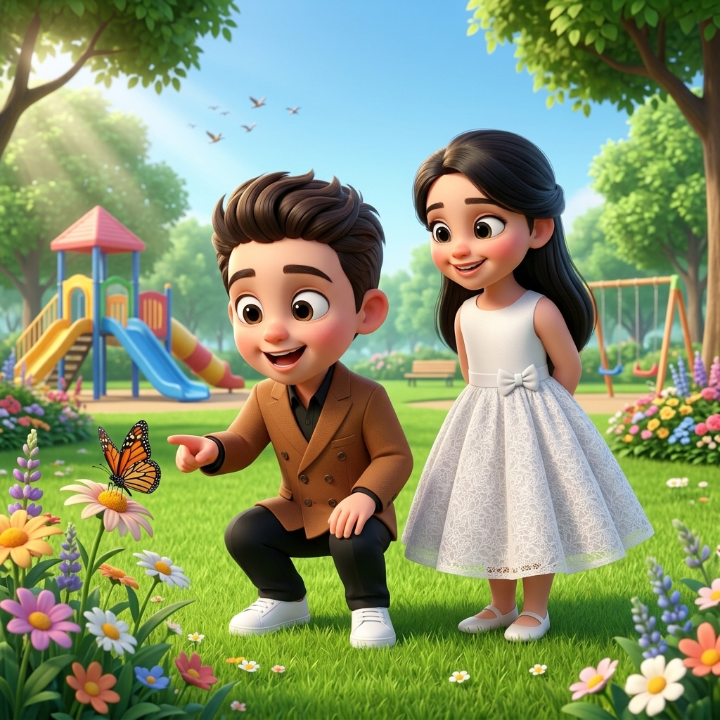 Mohammed and Ayat's Park Day — scene from the story