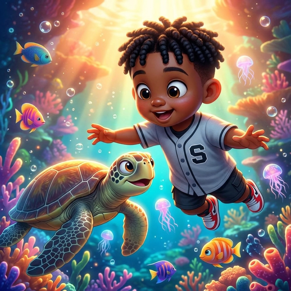 Dexter's Big Ocean Dive — scene from the story