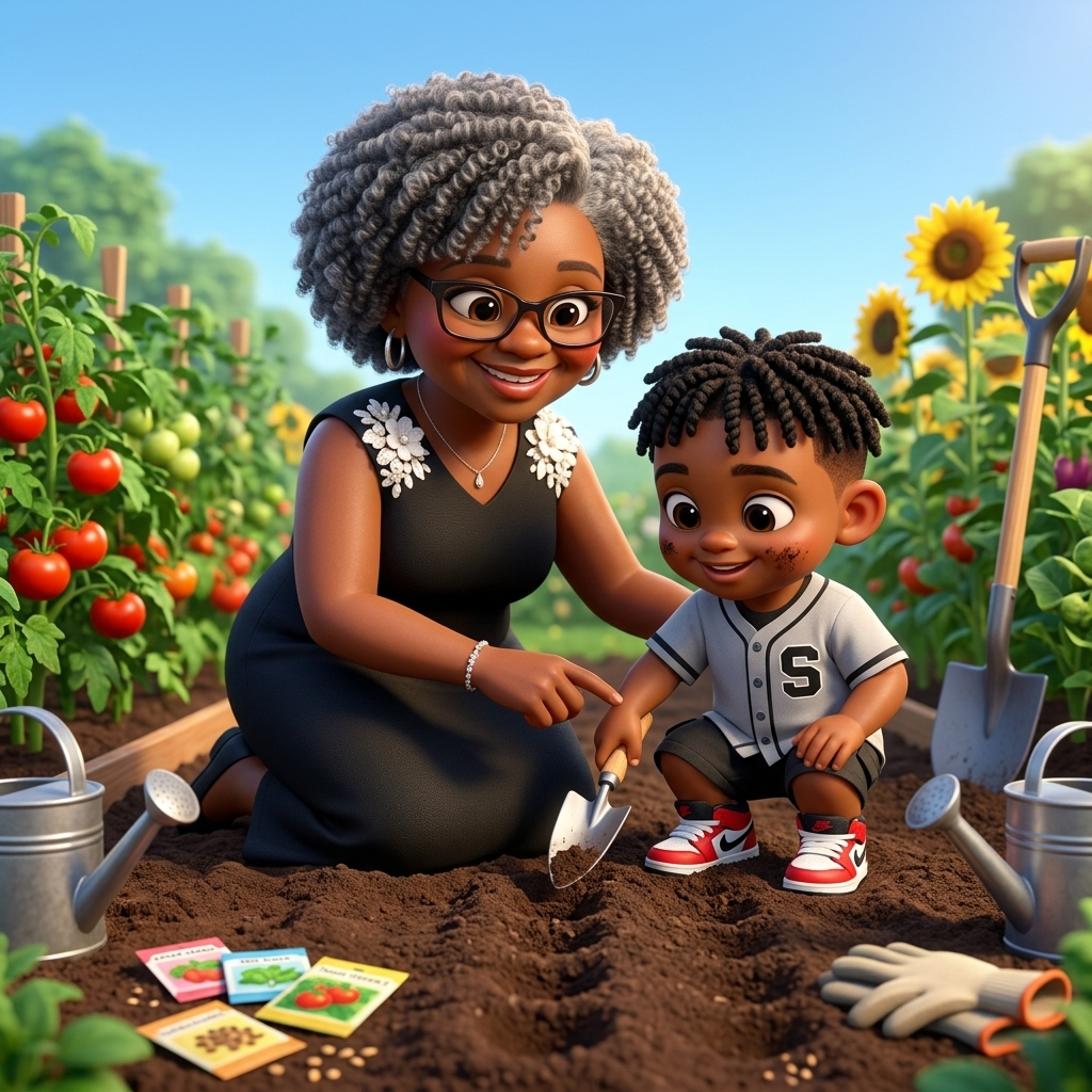 Dexter's Garden Day — scene from the story