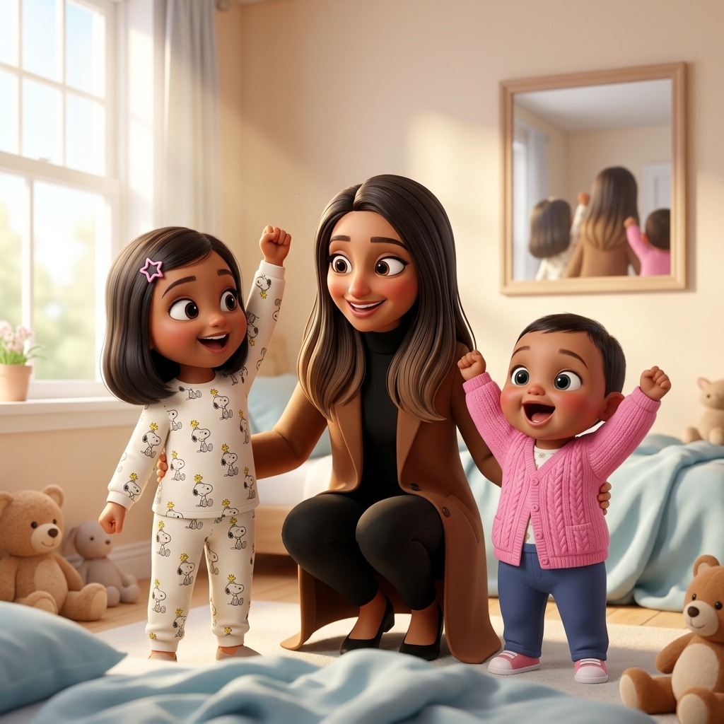 Mausi's Morning Pep Talk — scene from the story