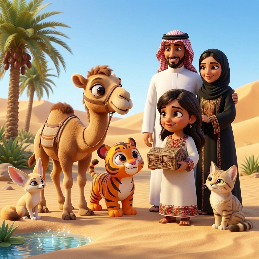 Noura's Desert Honesty — scene from the story