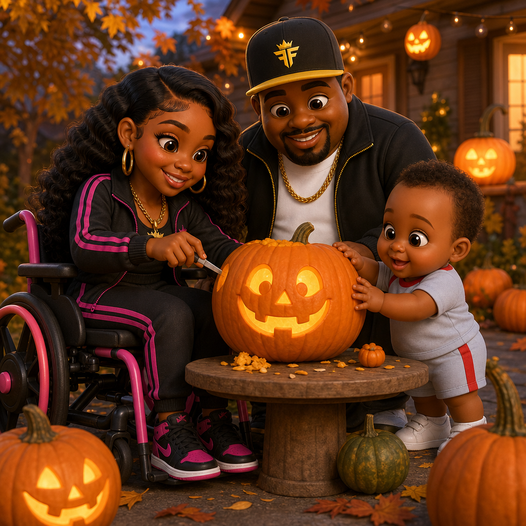 The Giggling Pumpkin Party — scene from the story