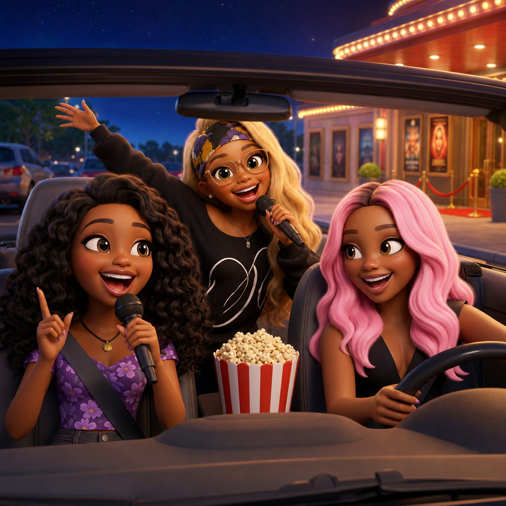 Karaoke Car Movie Fun — scene from the story