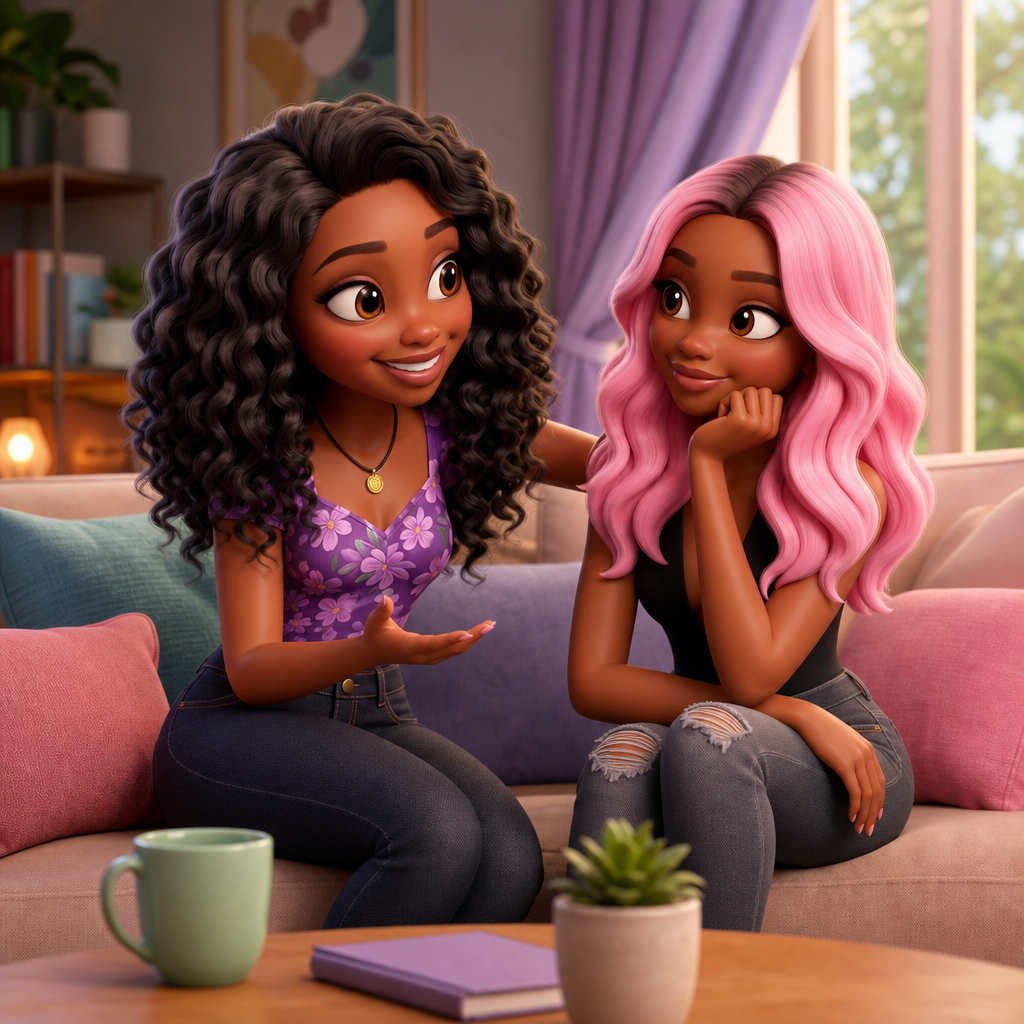 Happy Hearts Chat — scene from the story