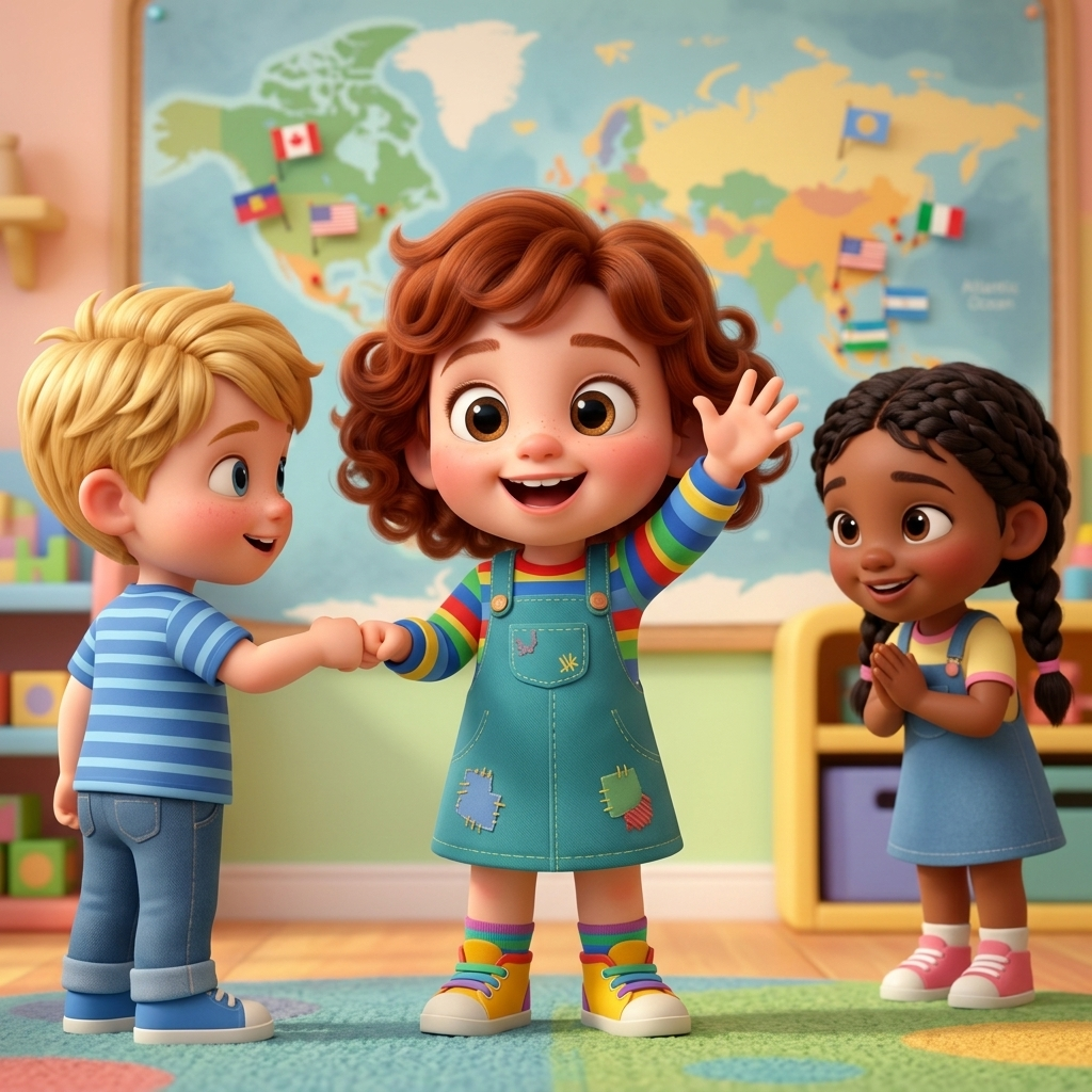 Hello, New Friends! — scene from the story