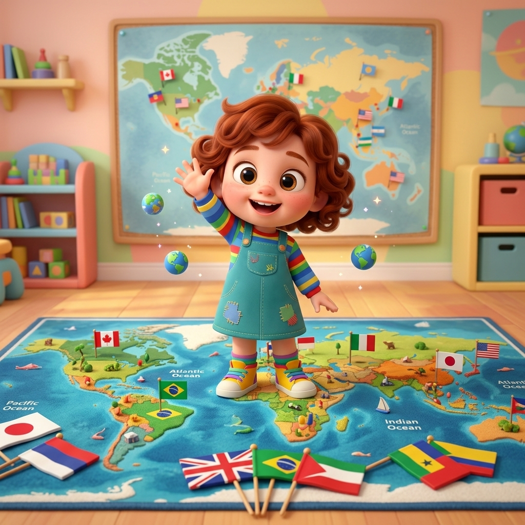 Flagy's World Flag Tour — scene from the story