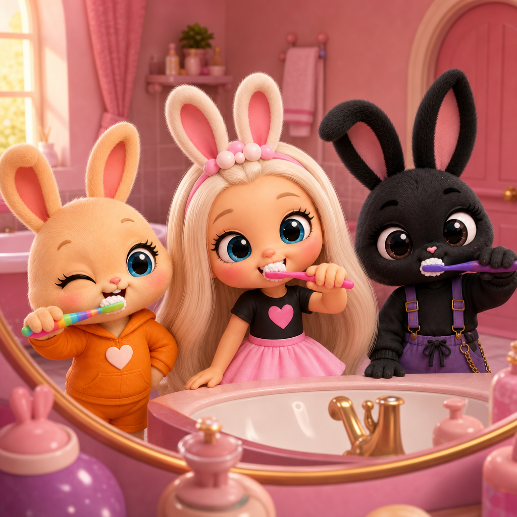 Luna’s Sparkly Toothbrush Dance — scene from the story
