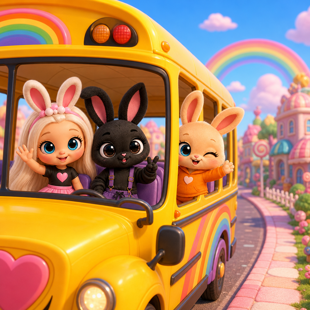 Luna's Rainbow Bus Ride — scene from the story