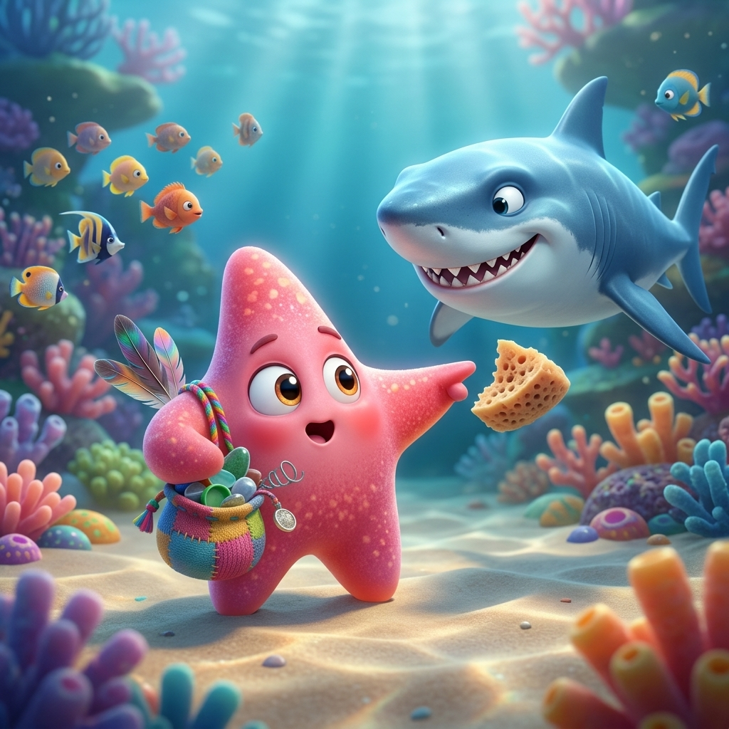 Starry's Shark Adventure — scene from the story