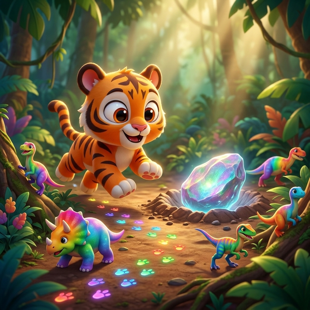 Zippy Finds Tiny Dinos — scene from the story