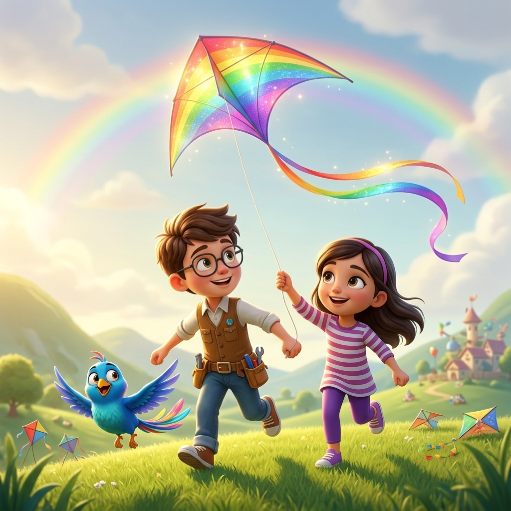 Mimi's Rainbow Kite Quest — scene from the story
