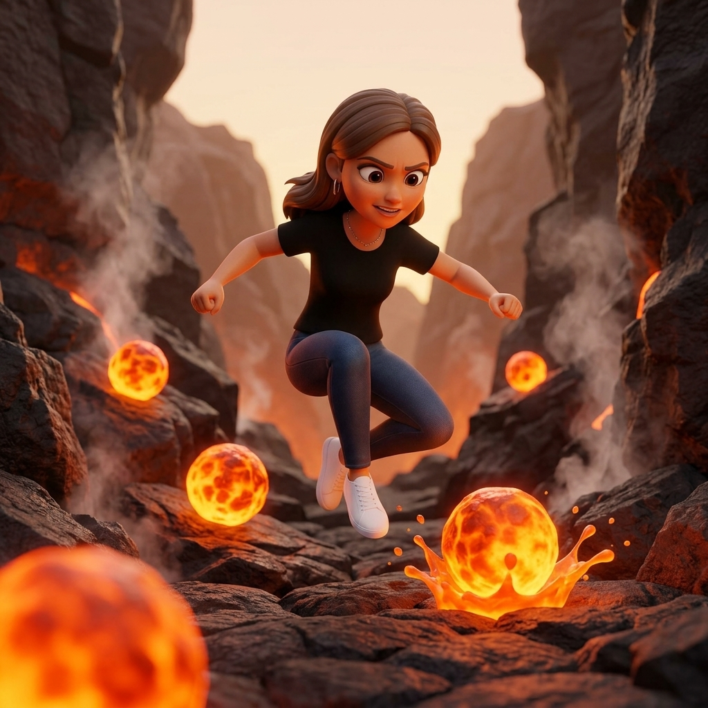 Marta's Lava Jump Adventure — scene from the story