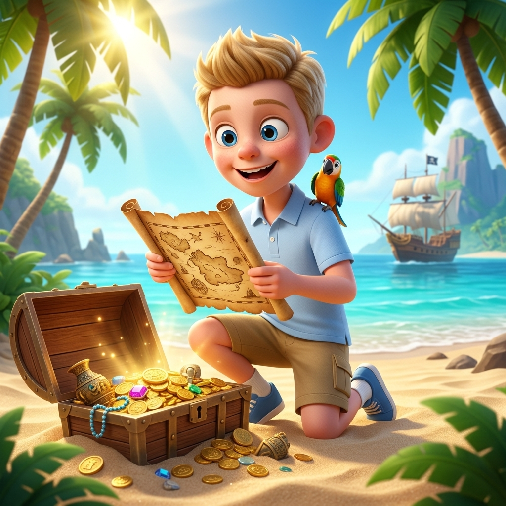 Marlon's Pirate Treasure Hunt — scene from the story