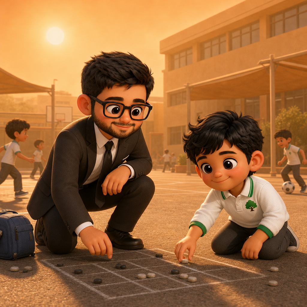 Hamza’s Rainy-Day Game — scene from the story